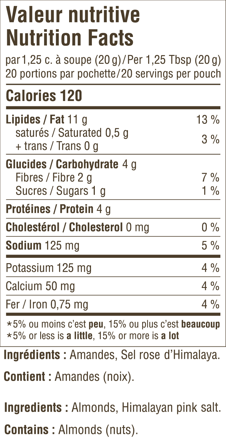 Amande non sucré 18L